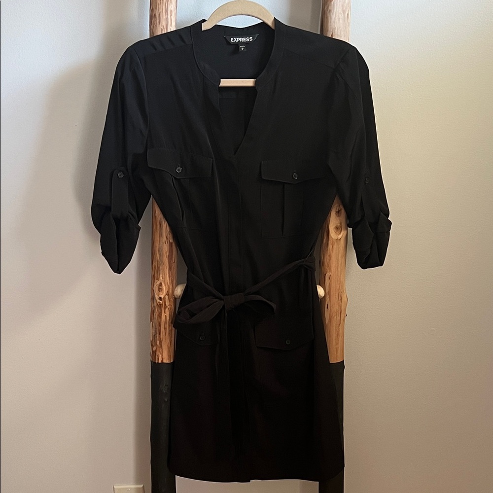 Express Black Long Sleeve Women's Dress